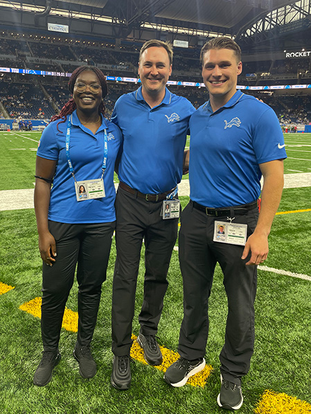 MSU Student Grateful to Work with Detroit Lions and Henry Ford Health Physicians